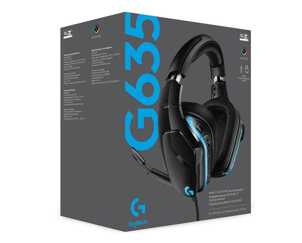 Logitech G635 Gaming Headset - USB - Digitonia Systems Ltd