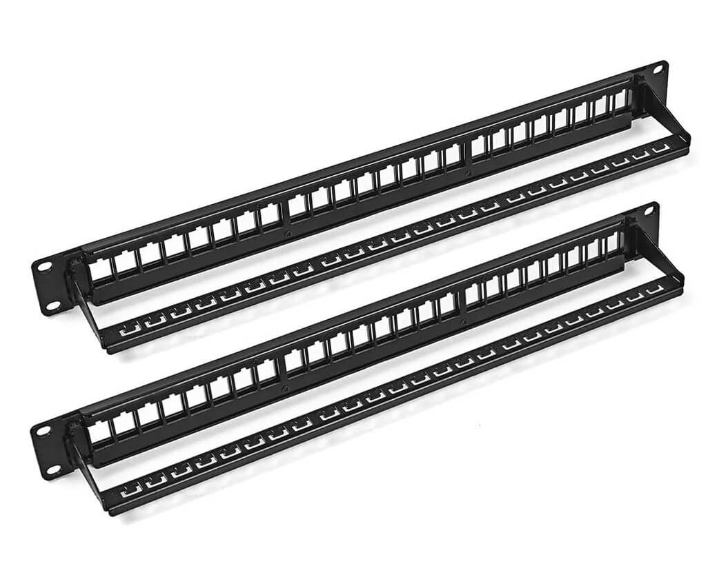 VENTION CAT.6 UTP 24 PORTS KEYSTONE PATCH PANEL BLACK