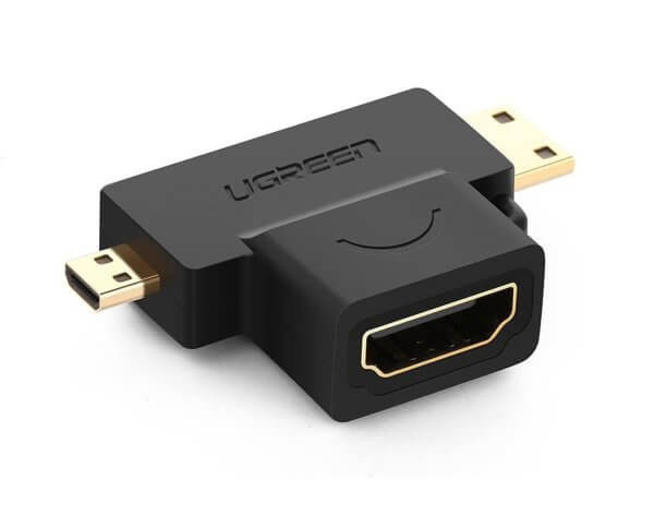 UGREEN Micro HDMI Male + Mini HDMI Male to HDMI Female Adapter