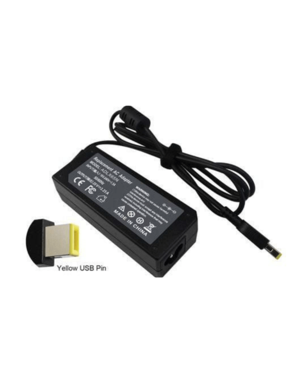 Laptop Charger Lenovo 20V 3.25A USB with Power Cable (Replacement Part)