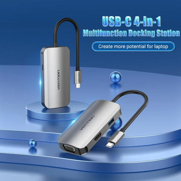 Vention 4-in-1 USB-C Docking Station TOAHB - Image 5