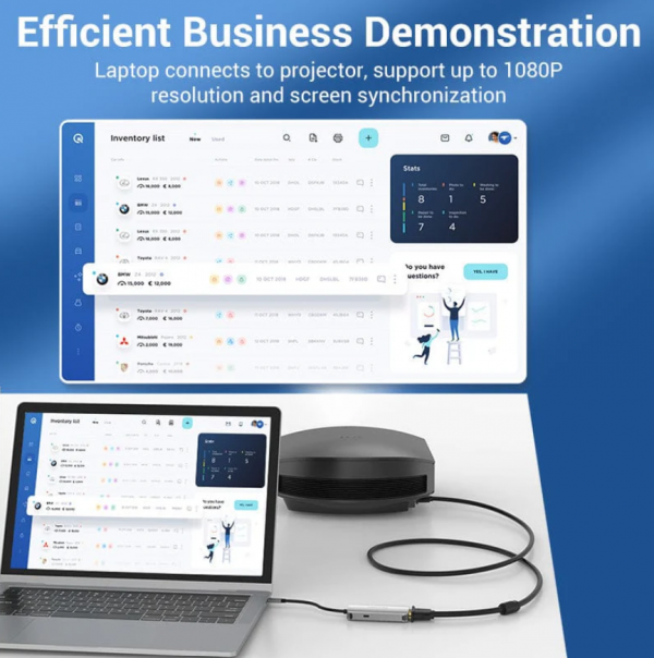 Vention 4-in-1 USB-C Docking Station TOAHB - Image 2