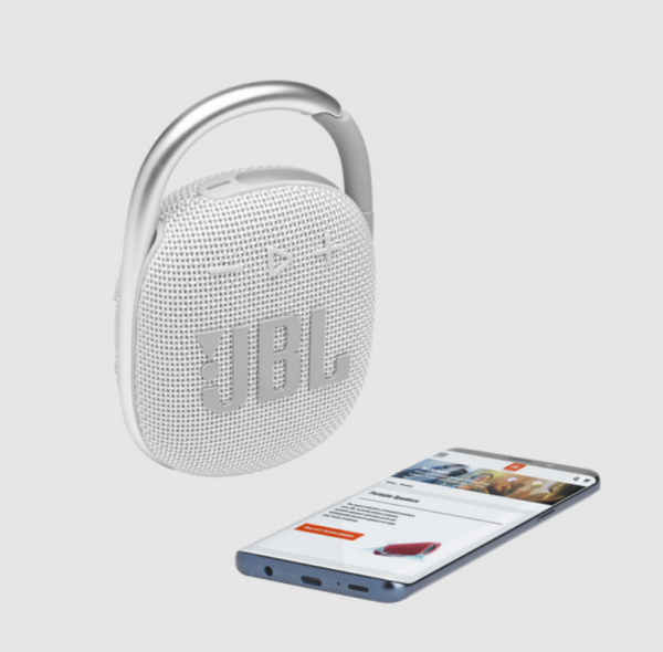 JBL Clip 4 Portable Bluetooth Speaker JBLCLIP4WHT