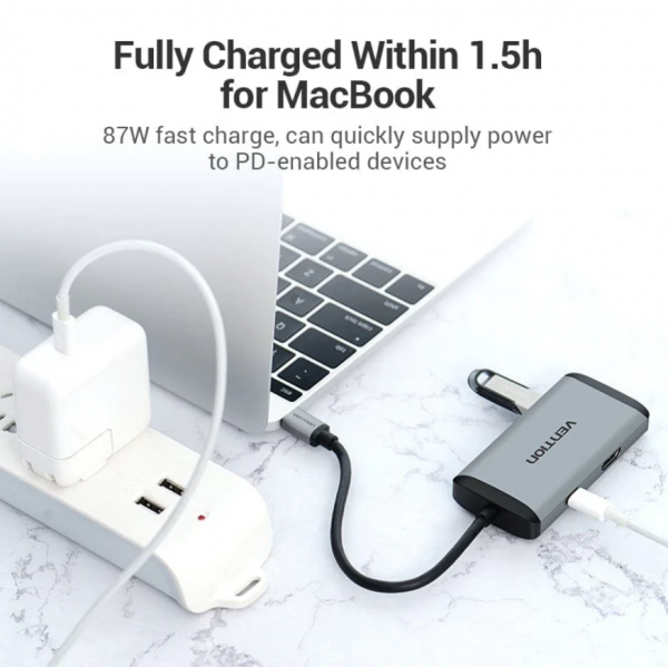 Vention 6-in-1 USB-C Docking Station CNCHB - Image 4