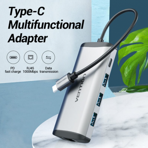 Vention 5-in-1 USB-C Hub  TGDHB - Image 4