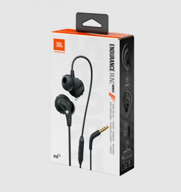 JBL Endurance Run 2 Waterproof Wired Sports In-Ear Headphones Black - JBLENDURRUN2BLK - Image 8